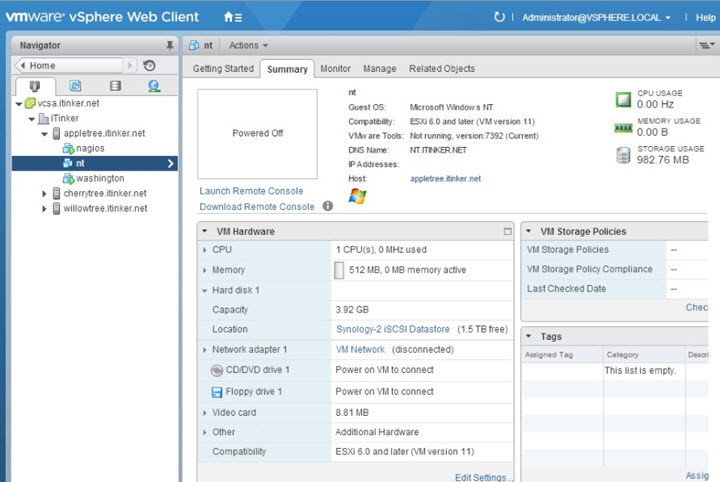 NT4 VM on ESXi 6.x