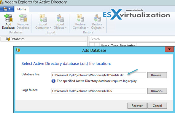 Veeam Explorer for AD