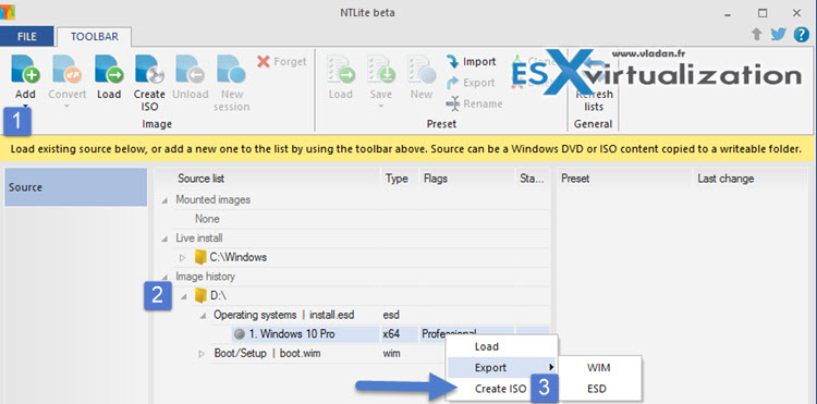 Windows 10 Install Esd To Iso Easy Convert With Ntlite Esx