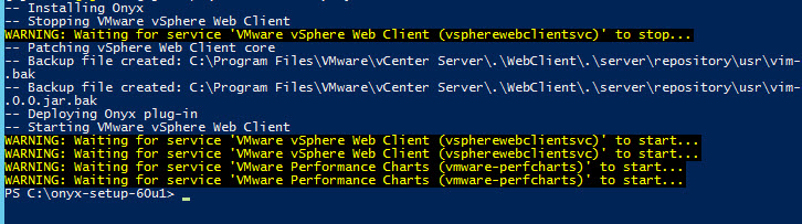 Onyx for vSphere Web Client