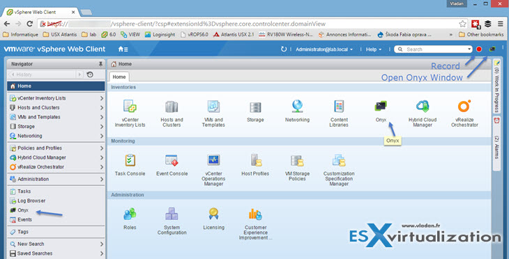 Onyx for vSphere Web Client