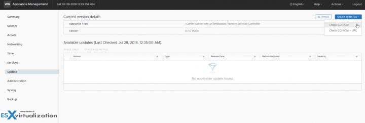 How to patch VMware vCSA 6.7 to the latest release