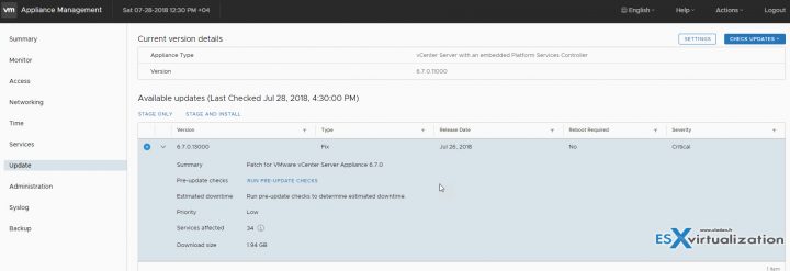 How-to patch VMware vCSA 6.7