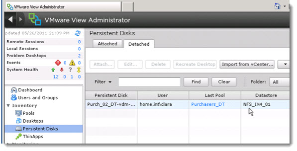VMware View persistent disks - Trainsignal VMware View Administration Training
