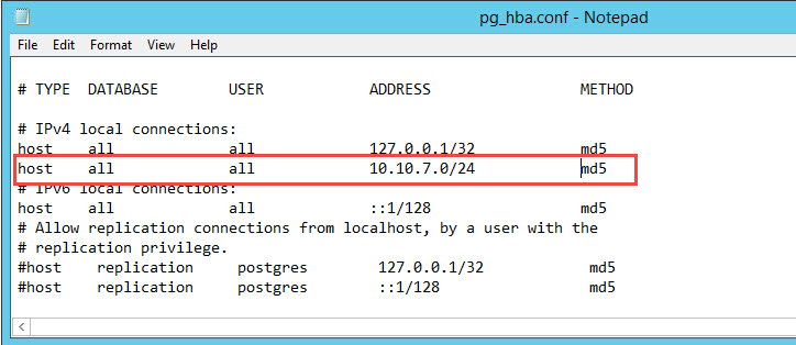 Connect to vCenter 6 vPostgres Database with PgAdmin