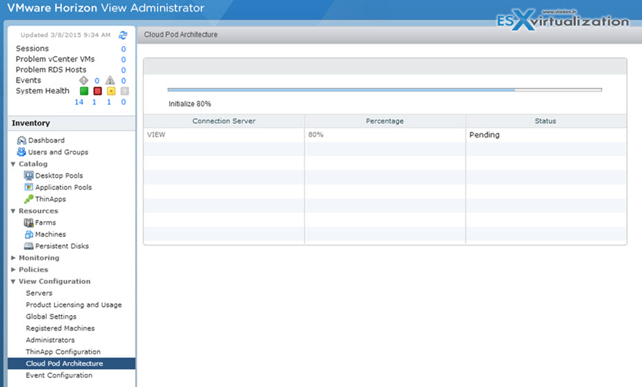 VMware Horizon View 6.1 Cloud Pod Architecture enhancements