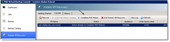 PHD Virtual Backup 6.0 - PHD Motion