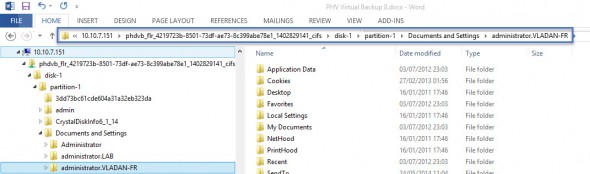 Unitrends Virtual Backup - File level restore