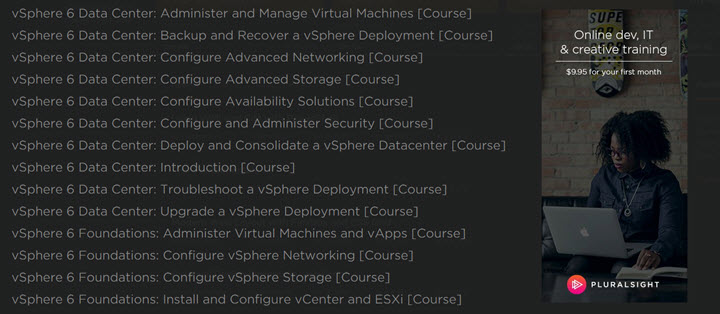 vSphere 6 Training on Pluralsight