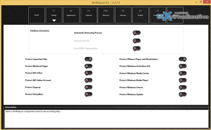 Activate presets with Winreducer