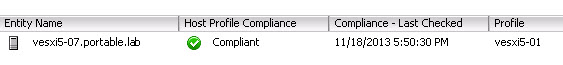 VMware vSphere Profile Compliance