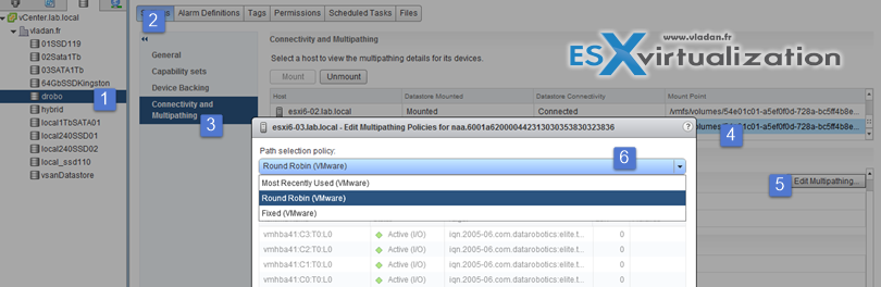 View and Manage Datastore Paths in the Web Client