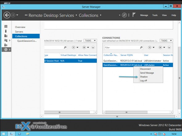 RDS Shadowing in Windows Server 2012 R2