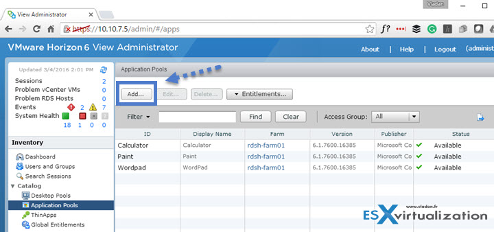 Configure RDSH (Remote Desktop Session Host) Application Pools