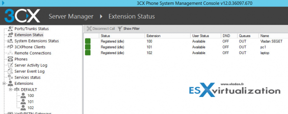 3CX Phone system - registered