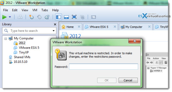 VMware Workstation 9 - Restricted VMs