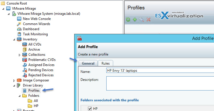VMware Mirage Rules and Driver Profiles