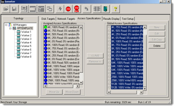 How to configure NFS storage with VMware ESX (i) and run some IOMeter tests