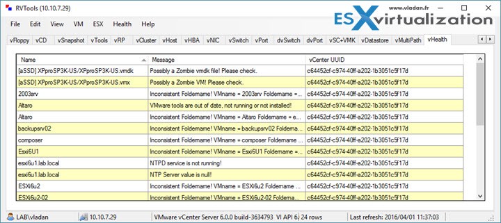 RVTools - A Free Utility for Virtual Infrastructures running VMware