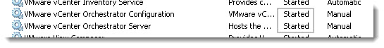 VMware Orchestrator Windows Services