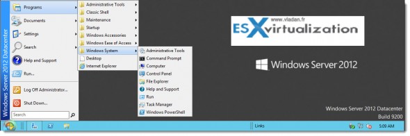 Classic Start Menu and start button for Windows 8 and Server 2012