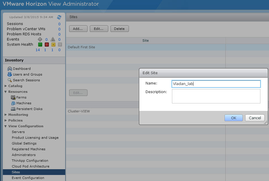 VMware Horizon View 6.1 Cloud Pod Architecture enhancements