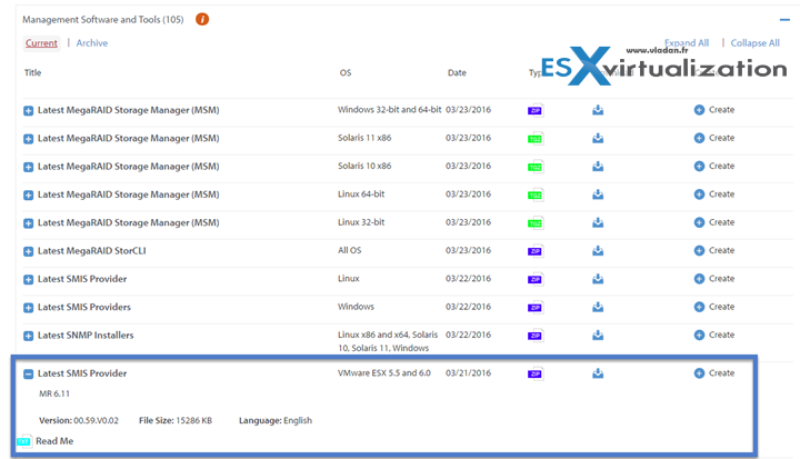 How to install latest SMIS provider on VMware ESXi
