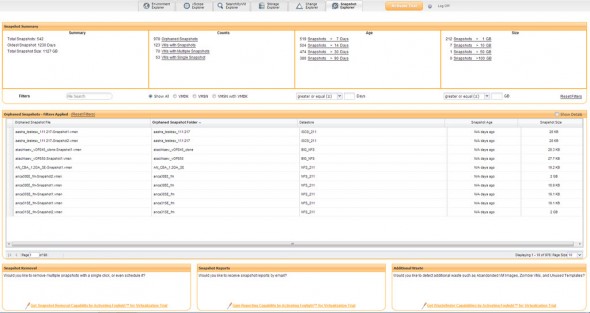 Foglight for Virtualization - Snapshot Explorer
