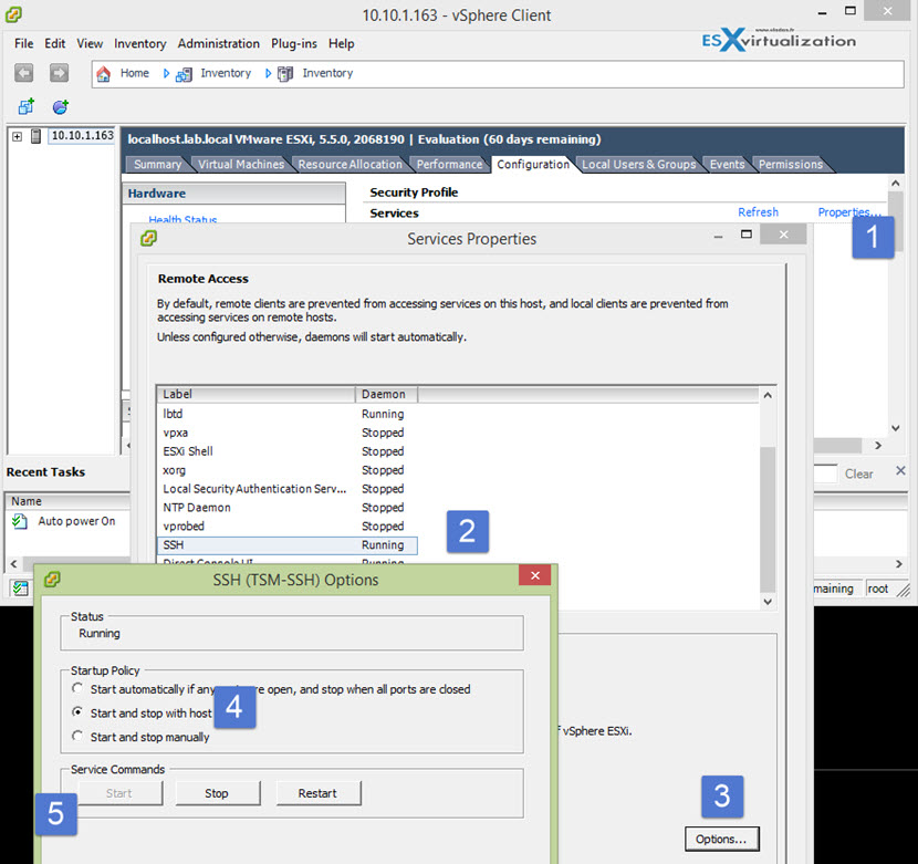 ESXi 5.5 upgrade to ESXi 6.0 - enable SSH