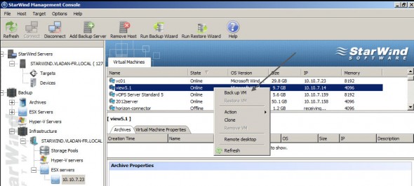 Starwind Backup for VMware vSphere 5.1