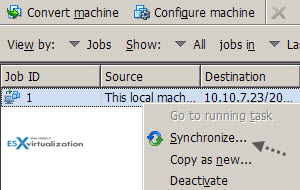 VMware Converter Synchronization