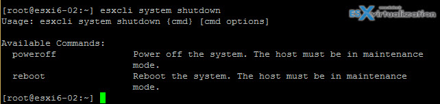 esxi command list