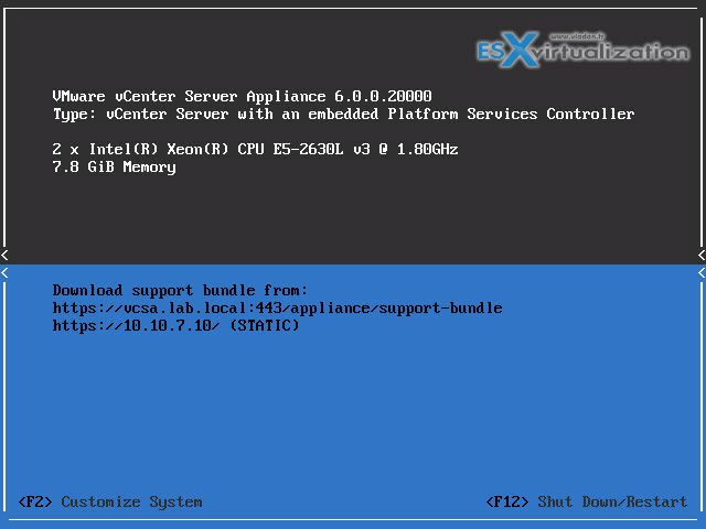 The VMware documentation page says that: To change the IP address of the appliance, verify that the system name of the appliance is an FQDN. If, during the deployment of the appliance, you set an IP address as a system name, you cannot change the IP address after the deployment, because the system name is used as a primary network identifier. 