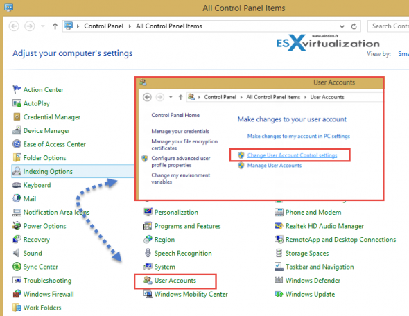 How to change User Access Control settings