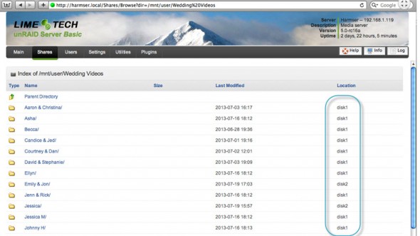 unRAID NAS OS - stores files on individual disks