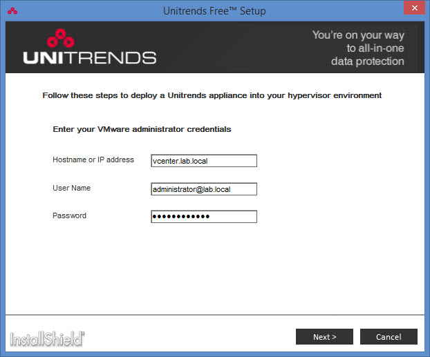 Unitrends FREE Virtual Backup