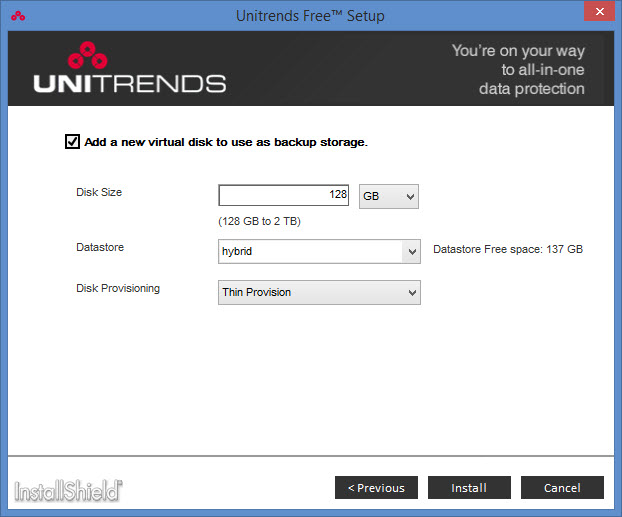 Unitrends Free Virtual Backup