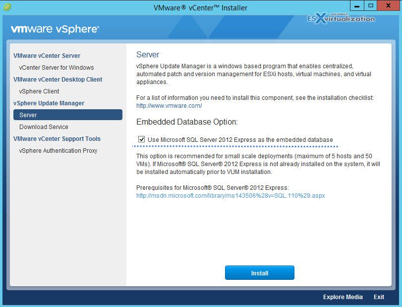 VMware vSphere Update Manager 6.0 Installation