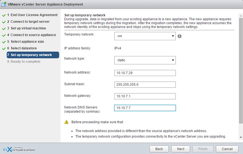 How to upgrade from VCSA 5.5 to VCSA 6.0