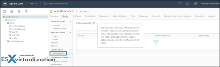 vCenter 7 server Interoperability