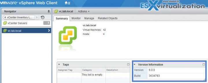 vCenter Server Build Number