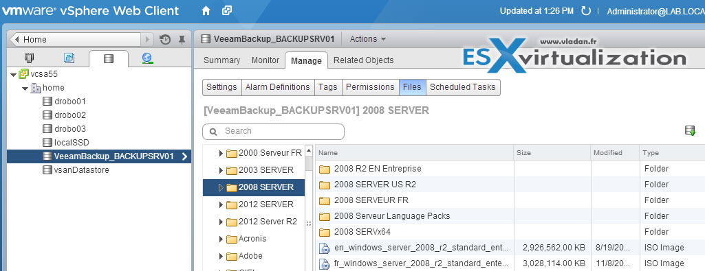 KB1284: How to test manually mounting the Veeam vPower NFS Datastore