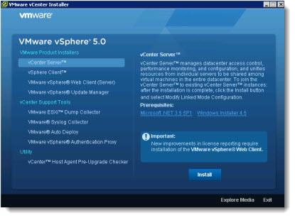 vSphere 5 - upgrade vCenter Server