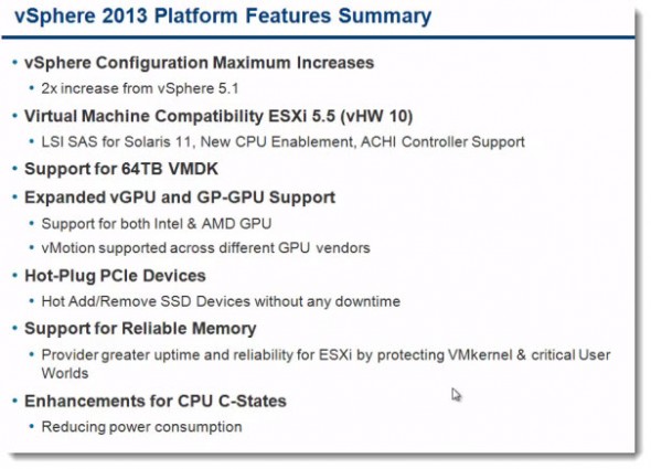 VMware vSphere 5.5 Enhancements