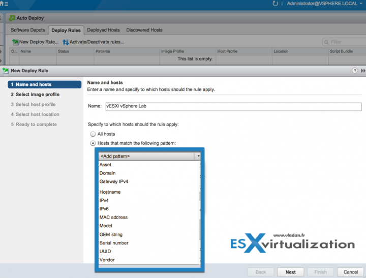 vSphere 6.5 Autodeploy Rules