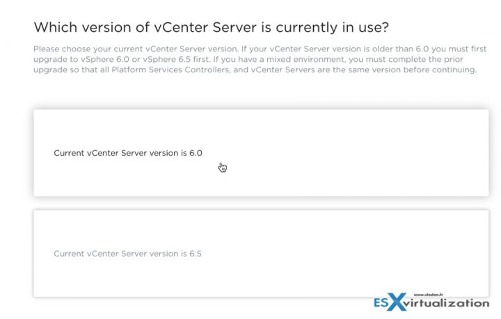 vSphere 6.7 Topology and Upgrade Planning Tool