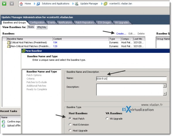 How to import upgrade patches into Patch repository in vSphere Update Manager