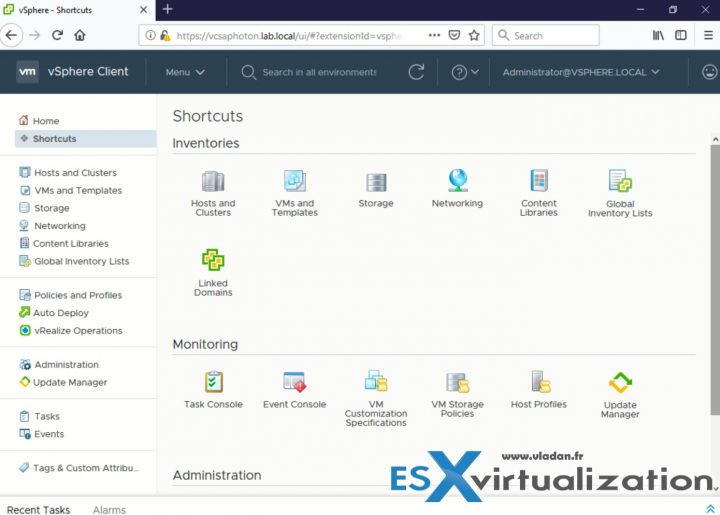 vcenter 6.5 check user session online