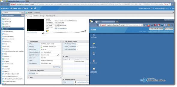 VMware vSphere 5.1 Web Client