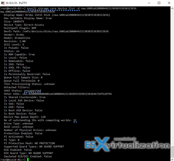 ESXi Commands List - Storage - ESX Virtualization